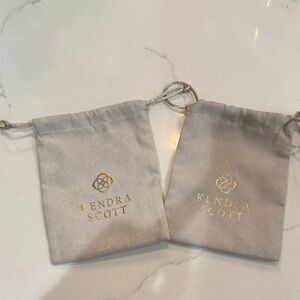Kendra Scott Gold and Gray Pouch Duo